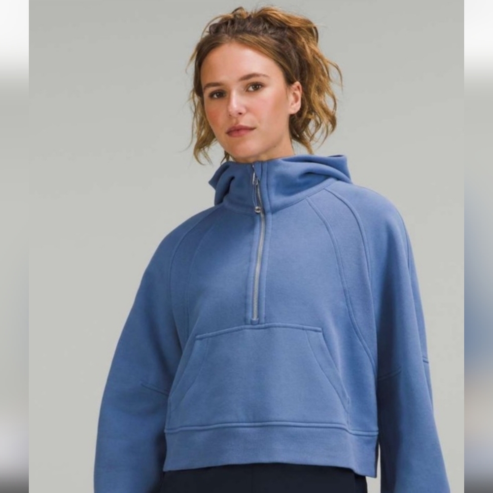 Lululemon Scuba 1/2 Zip Oversized Hoodie In Waterdrop Blue